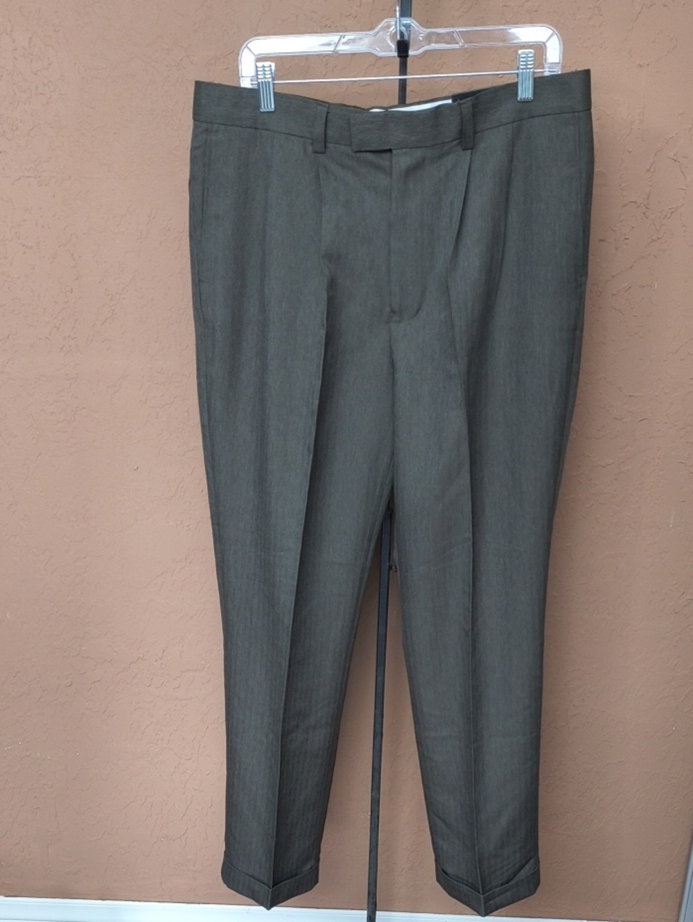 NWT Michael Brandon Brown Wrinkle Resistant Dress Pants Size 36 X 30